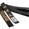 Taekwondo Gürtel Schwarz, 4 Cm Mit Bestickung