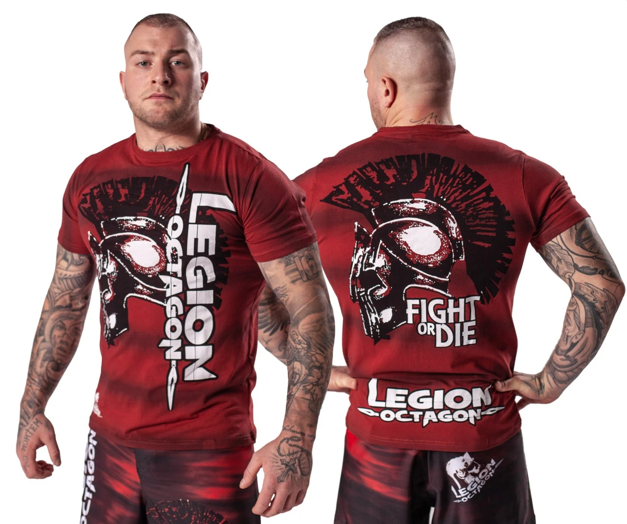 LEGION OCTAGON T-Shirt Fight Or Die, Rot 1 LEGION OCTAGON T-Shirt Fight Or Die, Rot