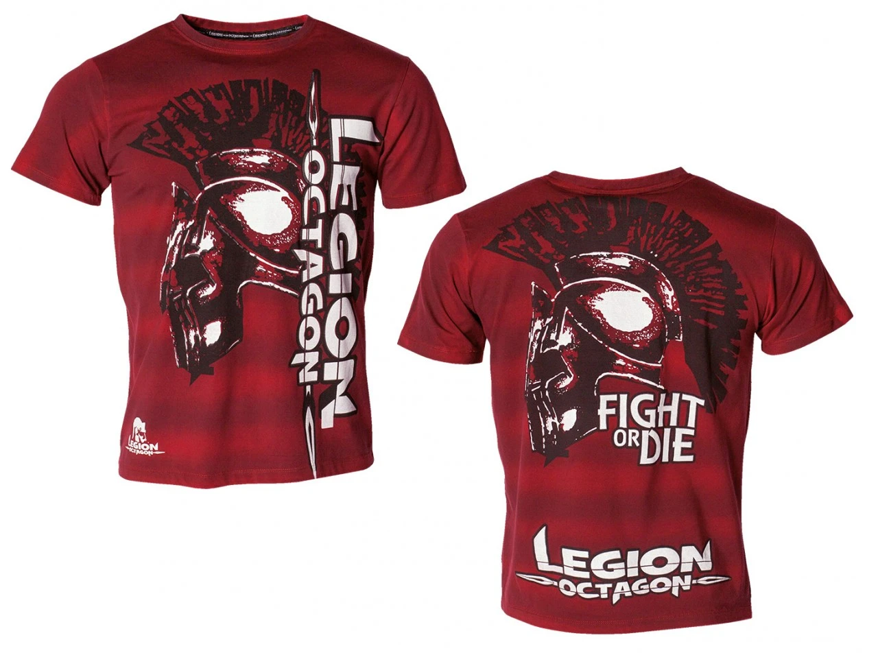 LEGION OCTAGON T-Shirt Fight Or Die, Rot 2 LEGION OCTAGON T-Shirt Fight Or Die, Rot – Bild 2